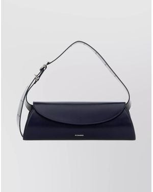 Jil Sander Small Cannolo Crossbody Bag With Adjustable Strap - Blue