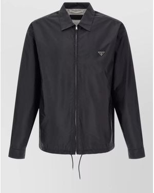 Prada Re Nylon Lightweight Overshirt Jacket - Blue