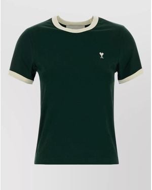 Ami Paris Cotton T-Shirt - Green