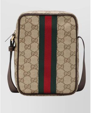 Gucci Coat Adjustable Strap Front Stripe Detail - Multicolour