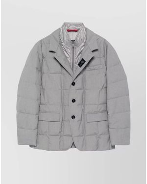 Fay Layered Puffer Jacket - Grey