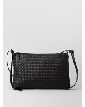 Bottega Veneta Medium Intrecciato Leather Clutch Bag - Black