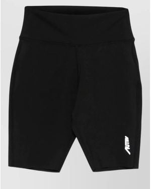Autry Knee-Length Cycling Shorts - Black