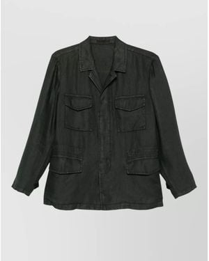 Boglioli Tailored Blazer Long Sleeves Multiple Pockets - Black