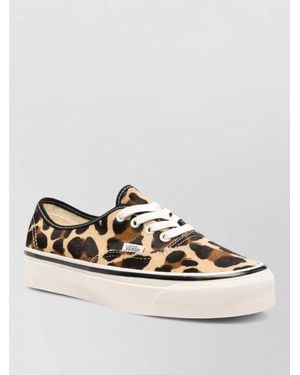 Vans Lace Trainers Leopard Print Low Top Sole - Metallic