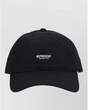 Represent Hat Traditional Silhouette Structured Crown Curved Brim - Black