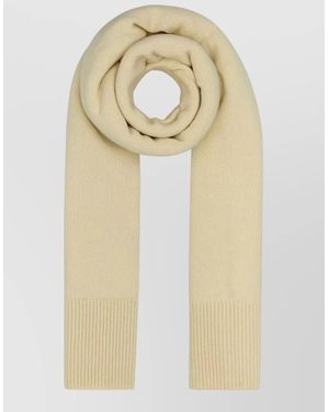 Camilla & Marc Ash Wool Blend Knit Scarf Ribbed - Natural
