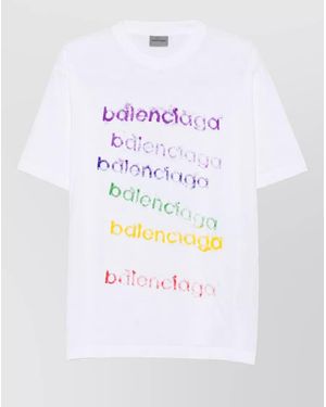 Balenciaga Silk Short-Sleeve T-Shirt - White