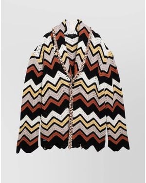 Alanui Crochet Zigzag Cardigan - White