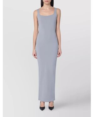 Entire studios Long Dress Nylon Blend Back Slit - Purple