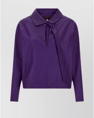 Stouls Lamb Leather Blouse - Purple