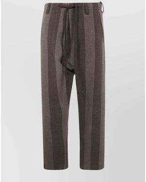 Uma Wang Wool Tapered Trousers - Grey