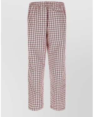 Willy Chavarria Checked Wide-Leg Tailored Shorts - Multicolour