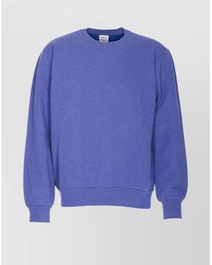 WILD DONKEY Crew Neck Sweater Graphic Print - Blue