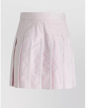 Thom Browne Cotton Pleated Mini Skirt - Pink