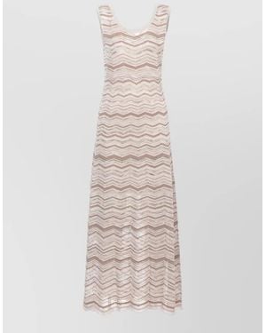D.exterior Geometric Pattern Viscose Dress Summer Style - White
