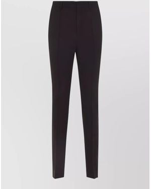Celine Tailored Slim Trousers Belt Loops Pockets - Blue