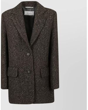 Peserico Embellished Wool Blazer - Black