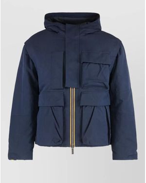K-Way Padded Hooded Parka Jacket - Blue