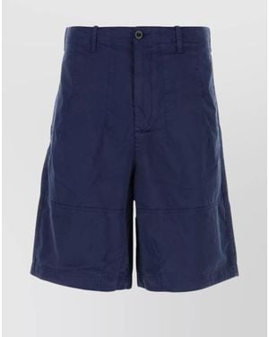 C.P. Company Stretch Cotton Bermuda Shorts - Blue