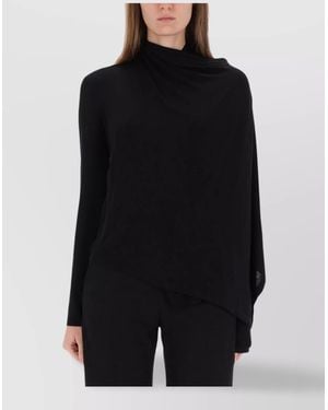 Helmut Lang Draped Blouse - Black