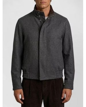 Lardini Virgin Wool Regular-Fit Bomber Jacket - Gray