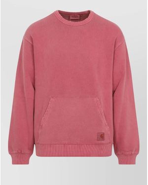 Carhartt Cotton Raglan Long-Sleeve Sweatshirt - Pink