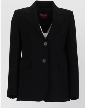 Max Mara Single-Breasted Blazer - Black