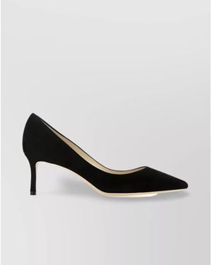 Jimmy Choo Romy 60 Suede Pointed Toe Court Shoes - Black