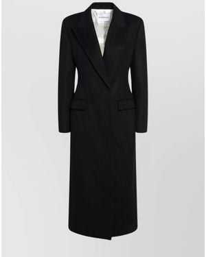 Givenchy Tailored Long Coat Flap Pockets - Black