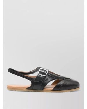 Dries Van Noten Slingback Flat Sole Open Toe Sandals - Grey