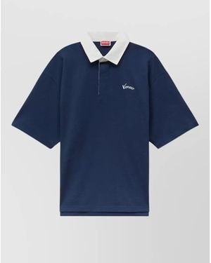 KENZO Logo Polo Shirt Casual Regular Fit - Blue