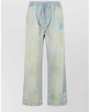 Amiri Denim Relaxed-Fit Wide-Leg Jeans - Blue