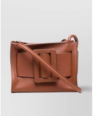 Boyy Soft Leather Tote Bag With Adjustable Strap - Brown