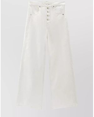 Woolrich High-Rise Wide-Leg Denim Trousers - White