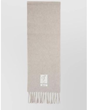 Jacquemus Virgin Wool Fringed Scarf - White