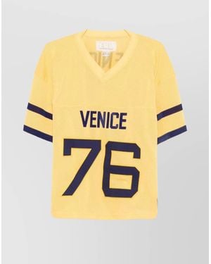 ERL Venice 76 Football Top Knit T-Shirt - Metallic