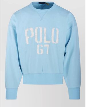 Ralph Lauren Crew Neck Sweatshirt Long Sleeve Style - Blue