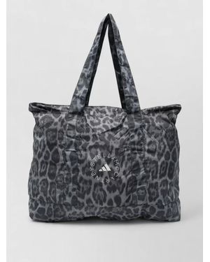 adidas By Stella McCartney Leopard Print Beach Tote Bag - Grey