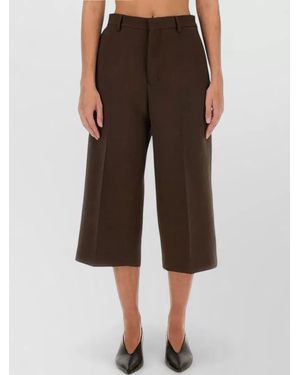Ami Paris Military Bermuda Shorts Belt Loops Pockets - Brown