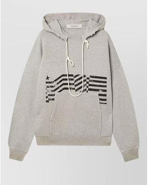 Golden Goose Hooded Sweatshirt Silk Nylon Blend - Grey