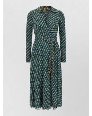 Diane von Furstenberg Phoenix Reversible Midi Dress - Green