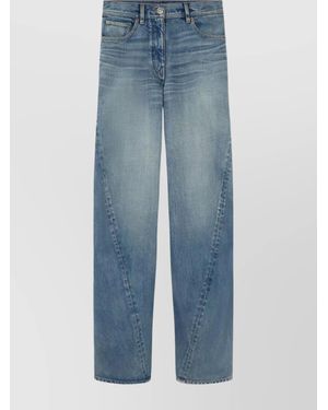 Versace Wide-Leg Faded Wash Pants - Blue