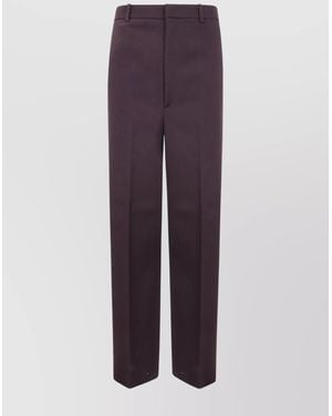 Jil Sander Wool Tailored Trousers - Purple