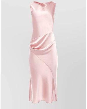 Nina Ricci Silk Knee-Length Midi Dress - Pink