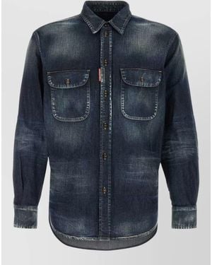 DSquared² Stretch Denim Shirt - Blue