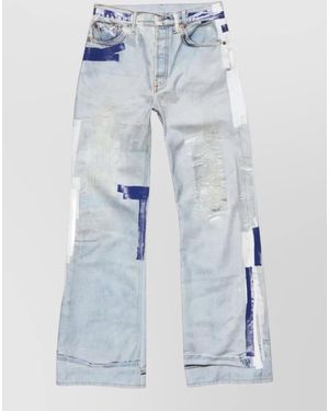 Acne Studios Printed Denim Jeans - Blue