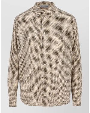 Balenciaga Silk Short Sleeve Shirt - Brown
