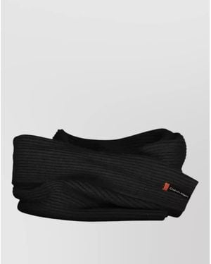 Calvin Klein Ribbed Knit Beanie - Black
