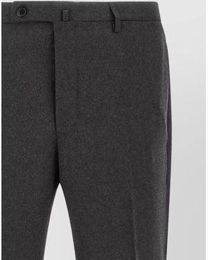 Incotex Virgin Wool Straight-Leg Tailored Pants - Gray